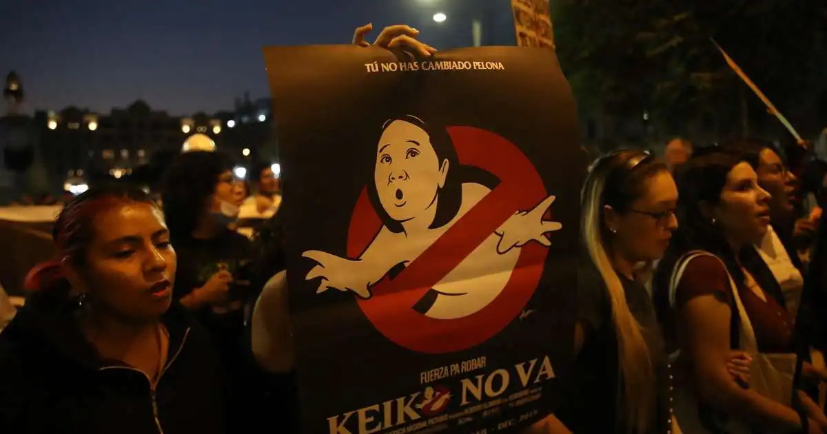 Nokkur hundruð andæfðu forsetaframboði Keiko Fujimori