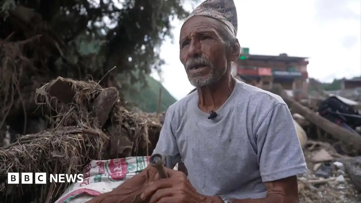 'Nothing but mud and silt' - the village swept away by deadly floods in Nepal