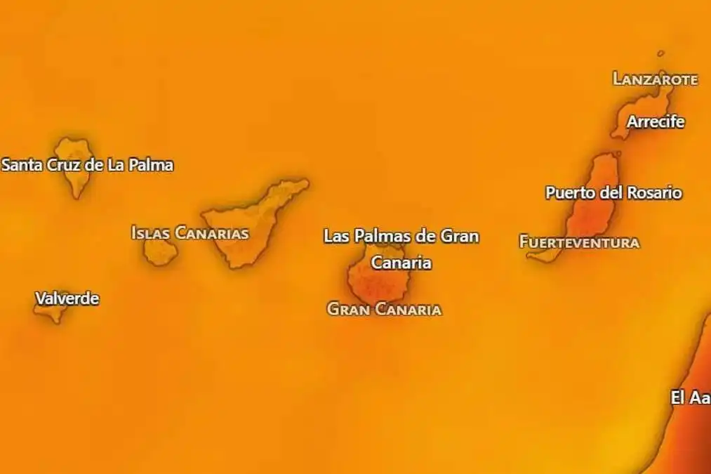 Orange weather warning activated as temperatures hit 37°C in the Canary Islands today