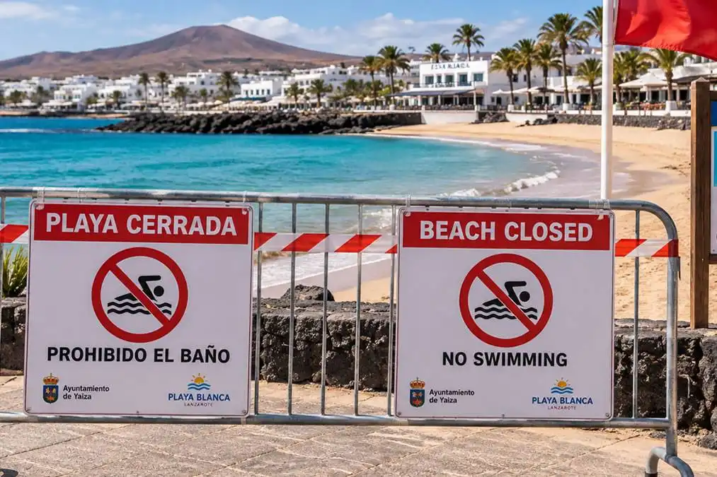 Playa Blanca beach closed after sewage spill in Lanzarote