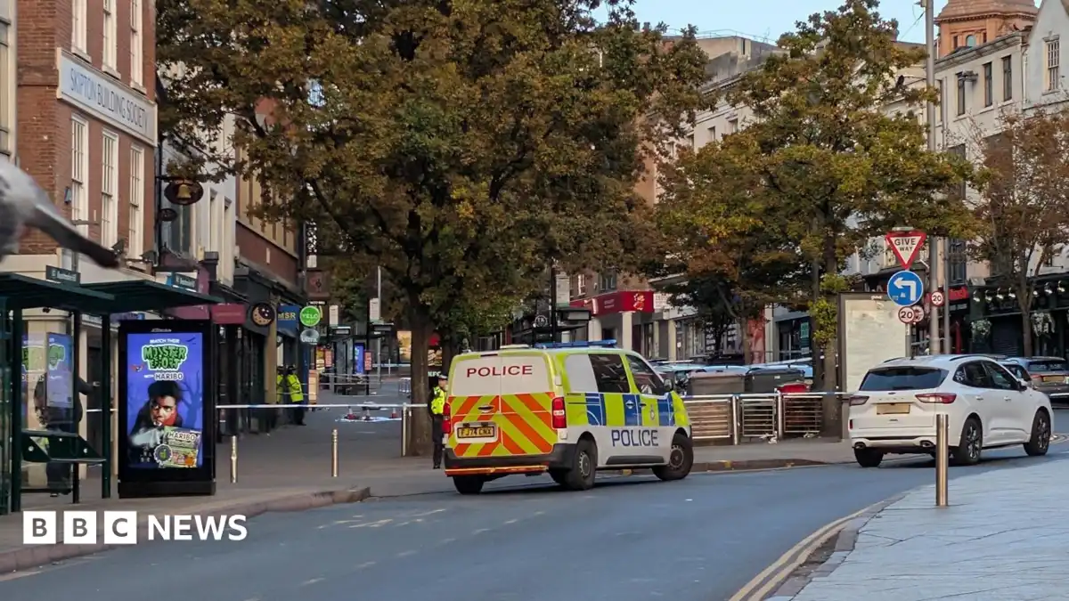 Police officer shot in foot in Nottingham city centre