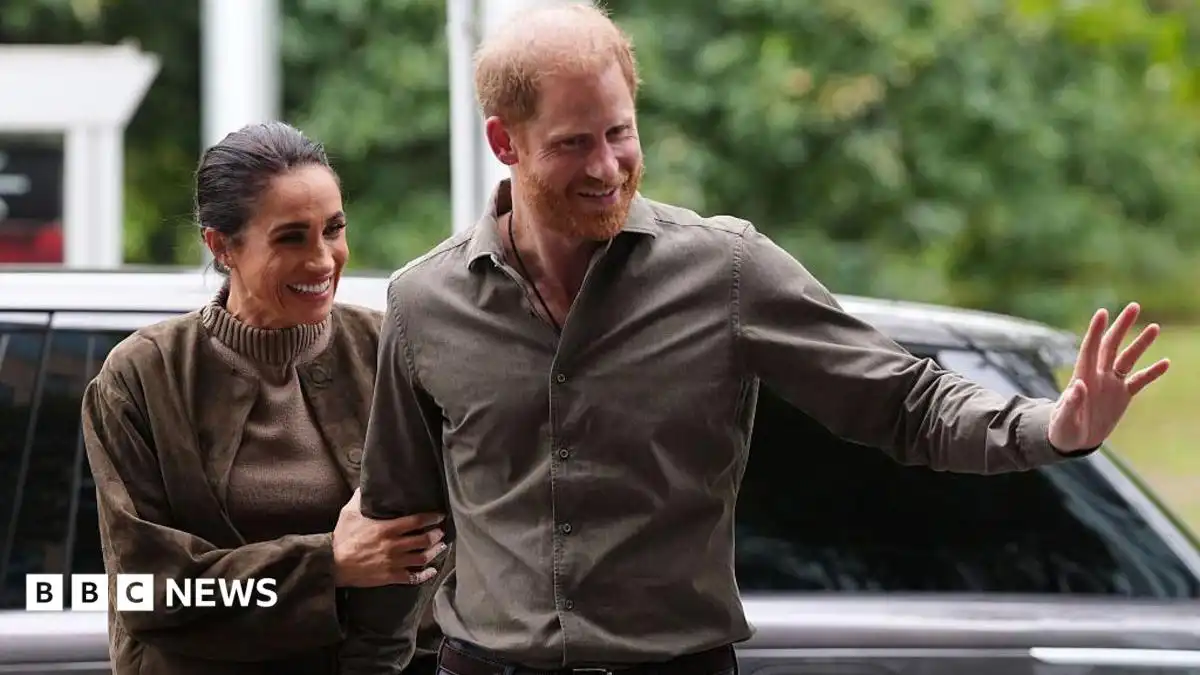 Prince Harry and Meghan land in UK