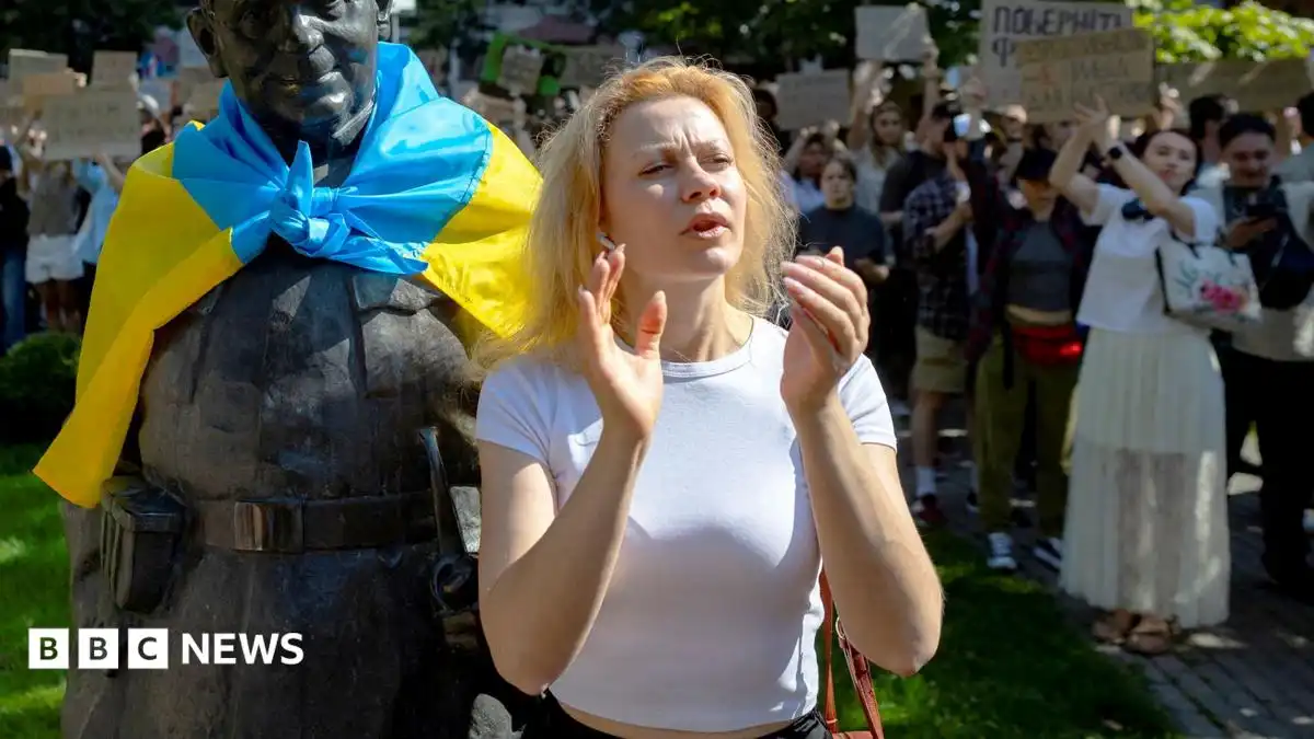 Protests in Ukrainian cities against Zelensky's removal of defence minister Fedorov