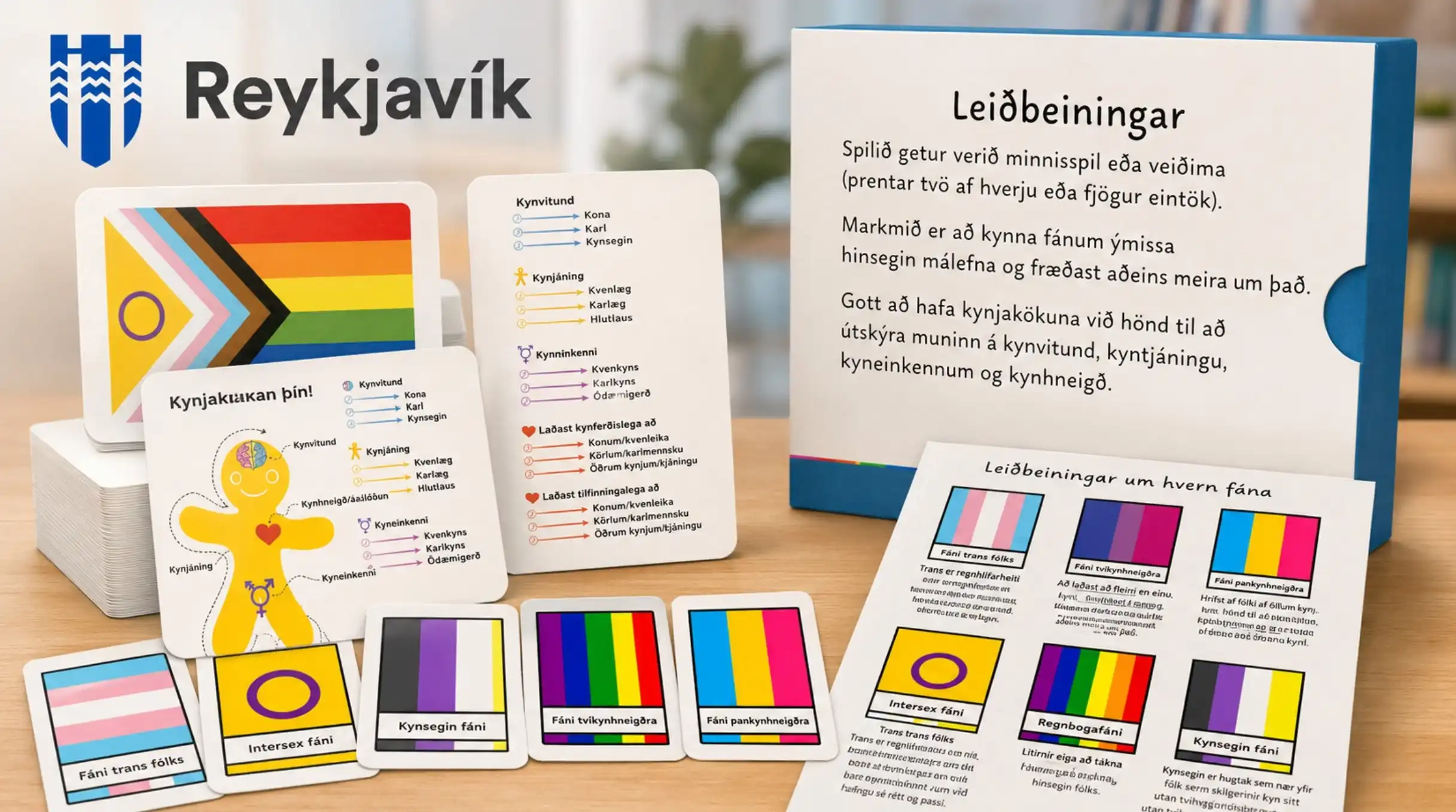 Reykjavíkurborg býður upp á spil með hinsegin fánum fyrir börn allt niður í sex ára – Hluti af menntastefnu borgarinnar
