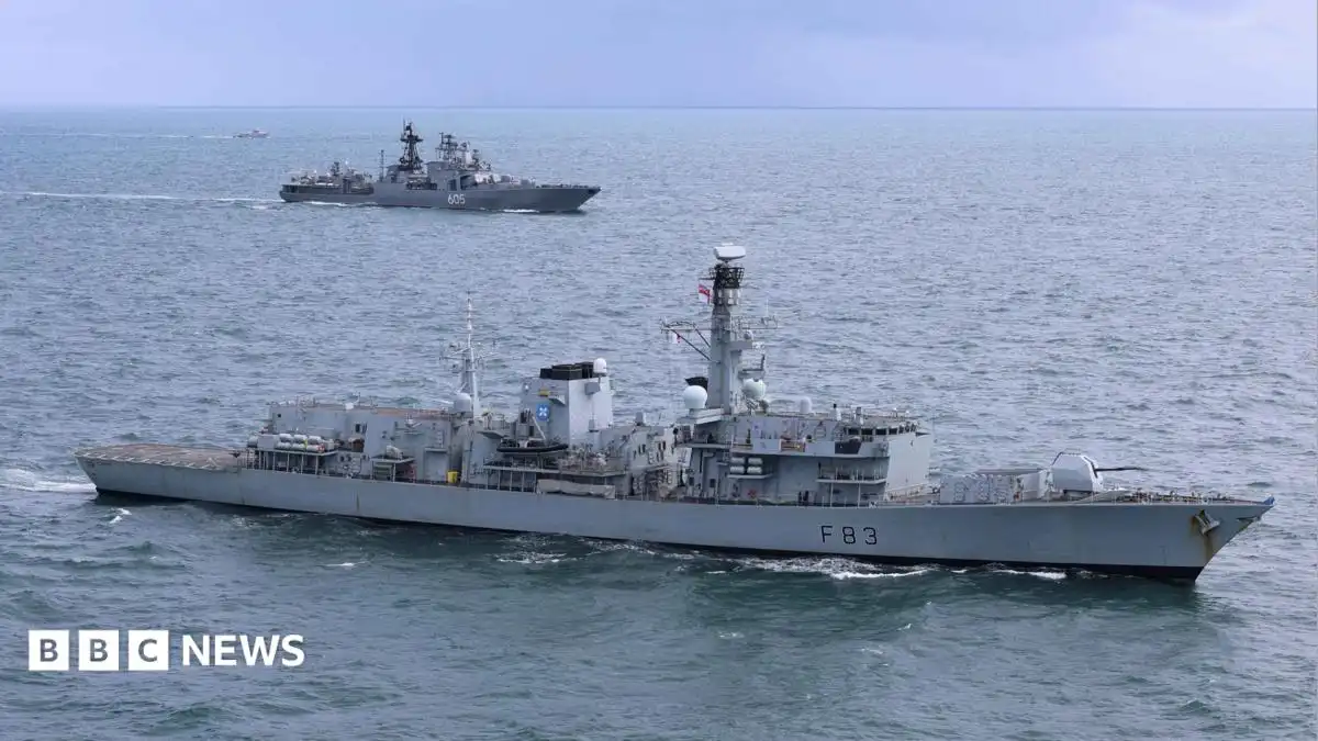 Royal Navy warships and helicopter track Russian vessels in three-day operation