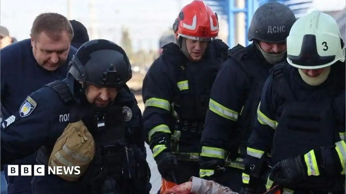 Russian drone attack on Ukrainian train station kills at least 13, officials say
