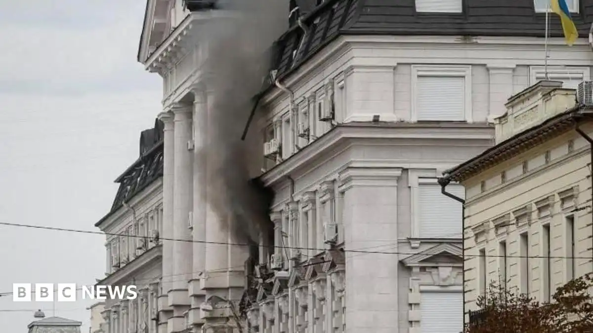 Russian drone hits Ukranian security headquarters, Zelensky says