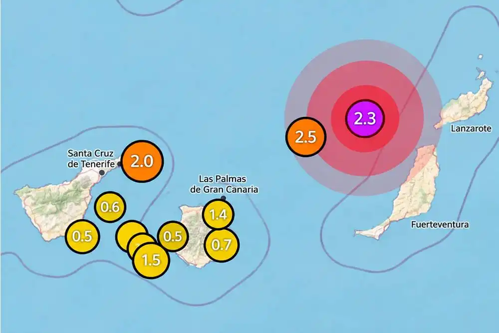 Series of earthquakes recorded off the coast of Fuerteventura