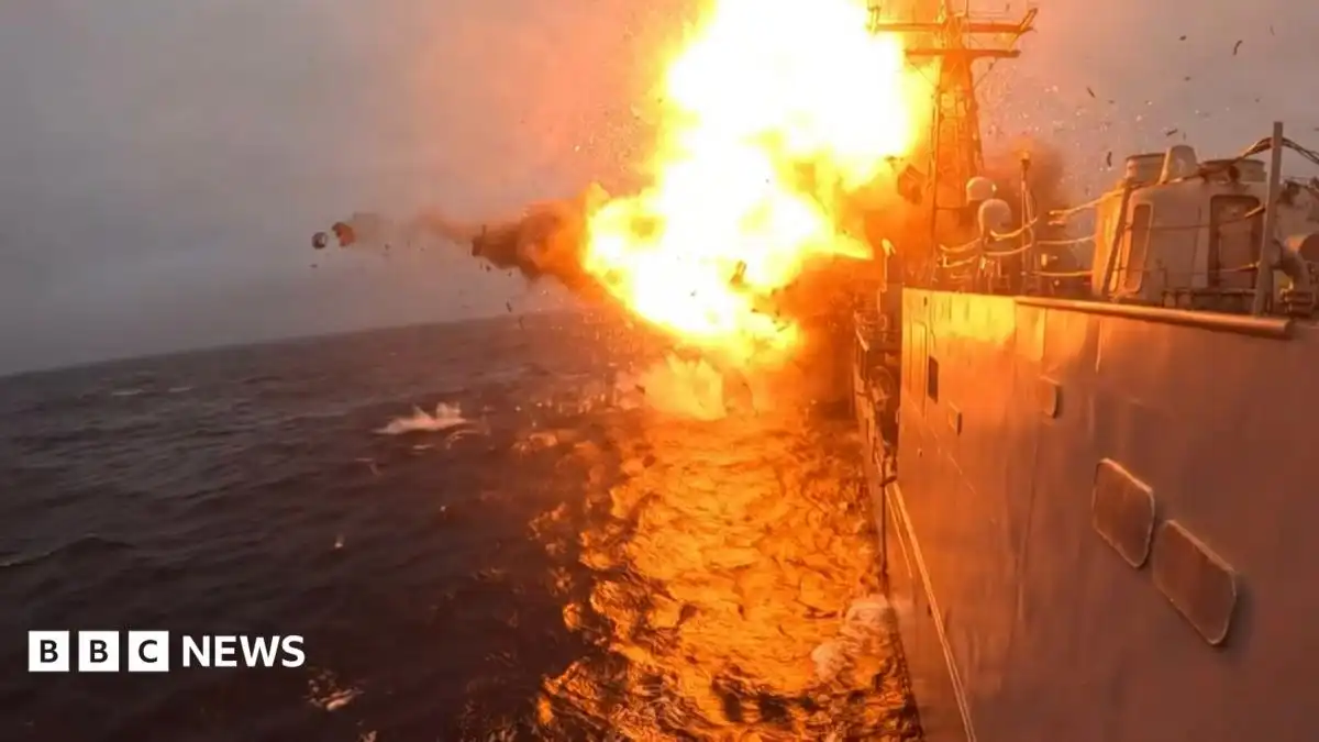'Ship buster' missiles sink old US warship in live fire training off Scotland