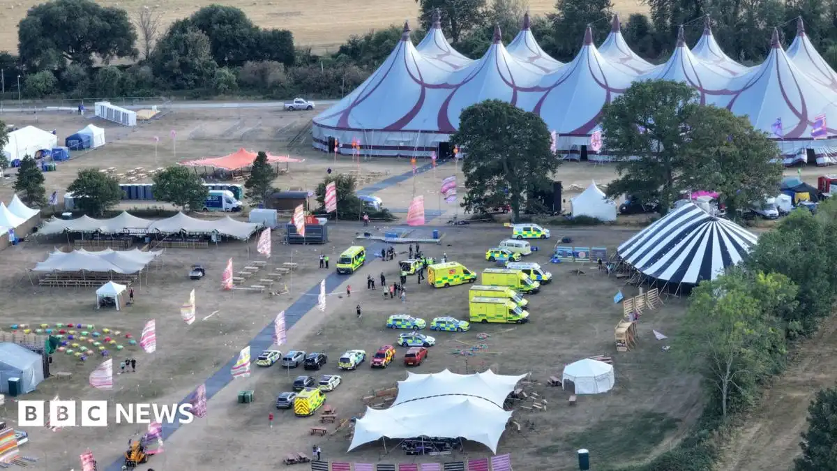 Six people injured after sign falls at Christian festival near Steyning