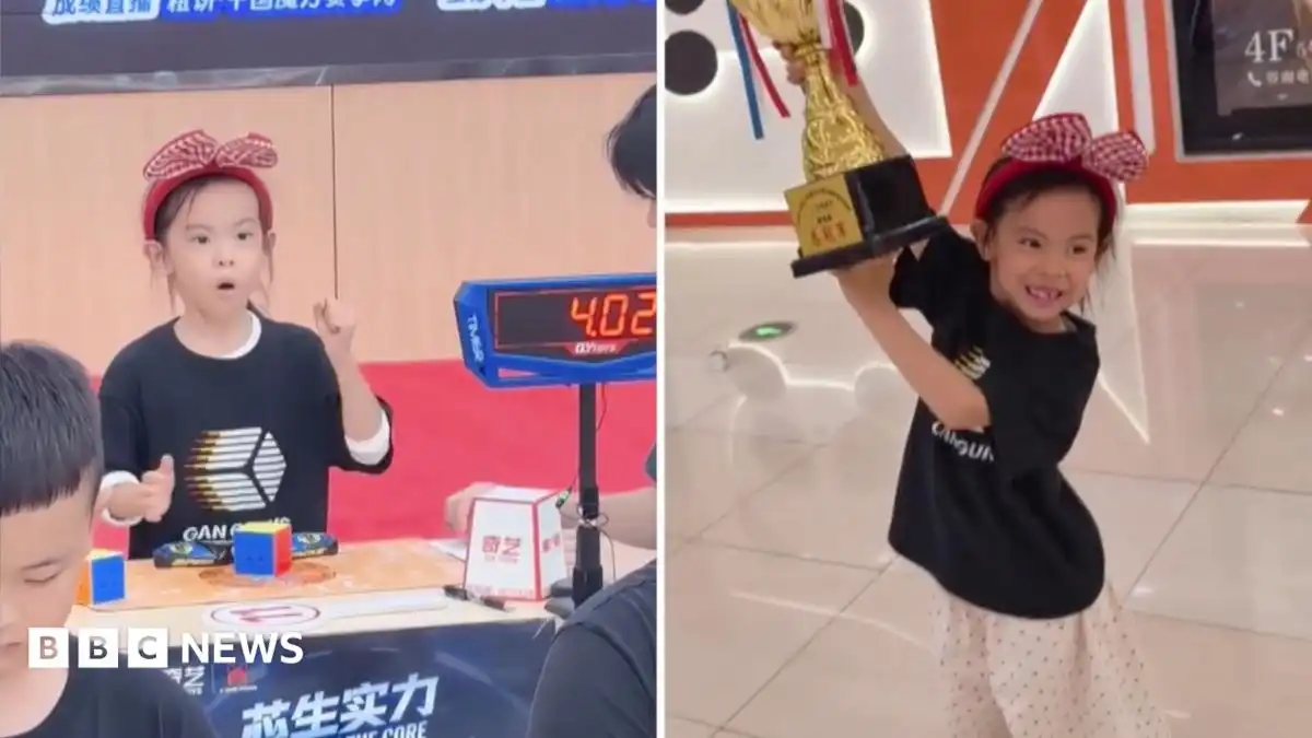 Six-year-old girl from China breaks Rubik's Cube world record