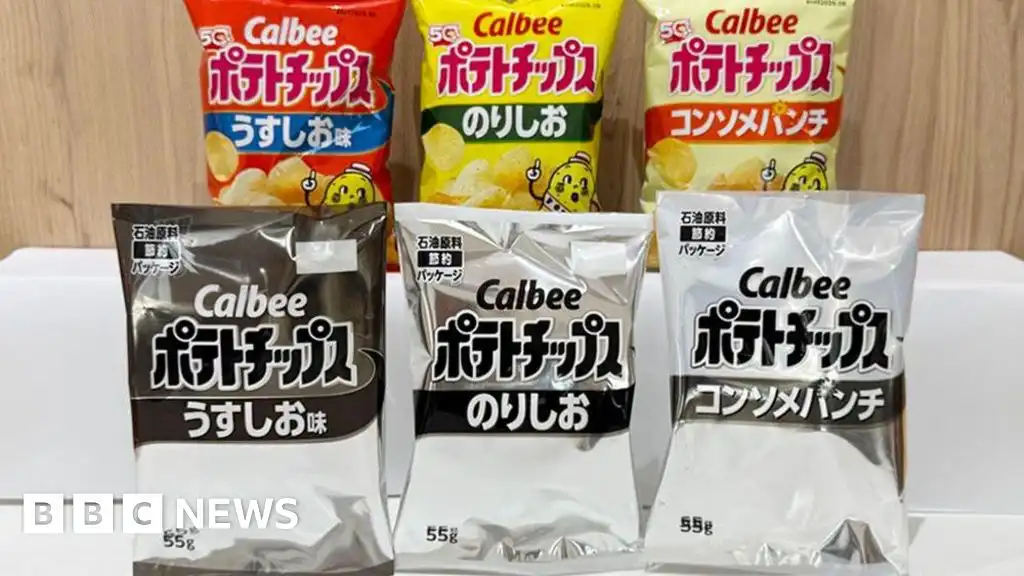 Snack giant Calbee switches to black and white packaging as Iran war hits ink supplies