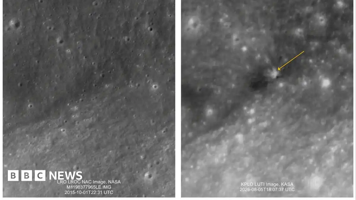 South Korea space agency shares Moon images after SpaceX rocket debris crash