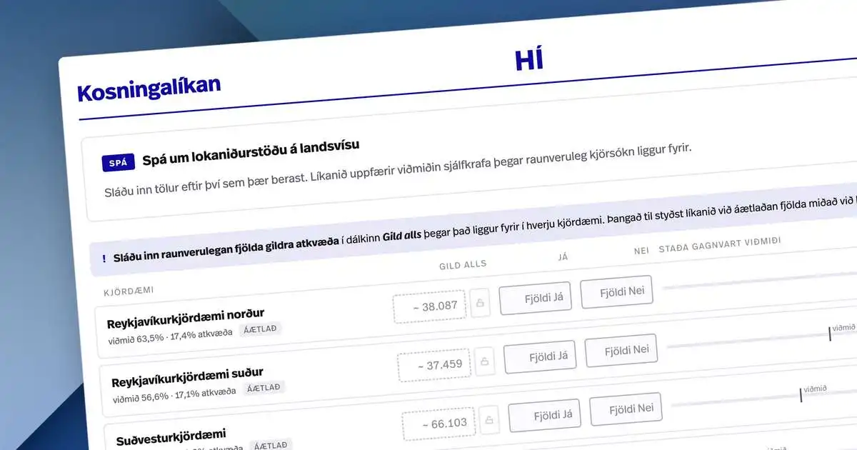 Spálíkan: Hvaða tölur vilt þú sjá koma upp úr kössunum?