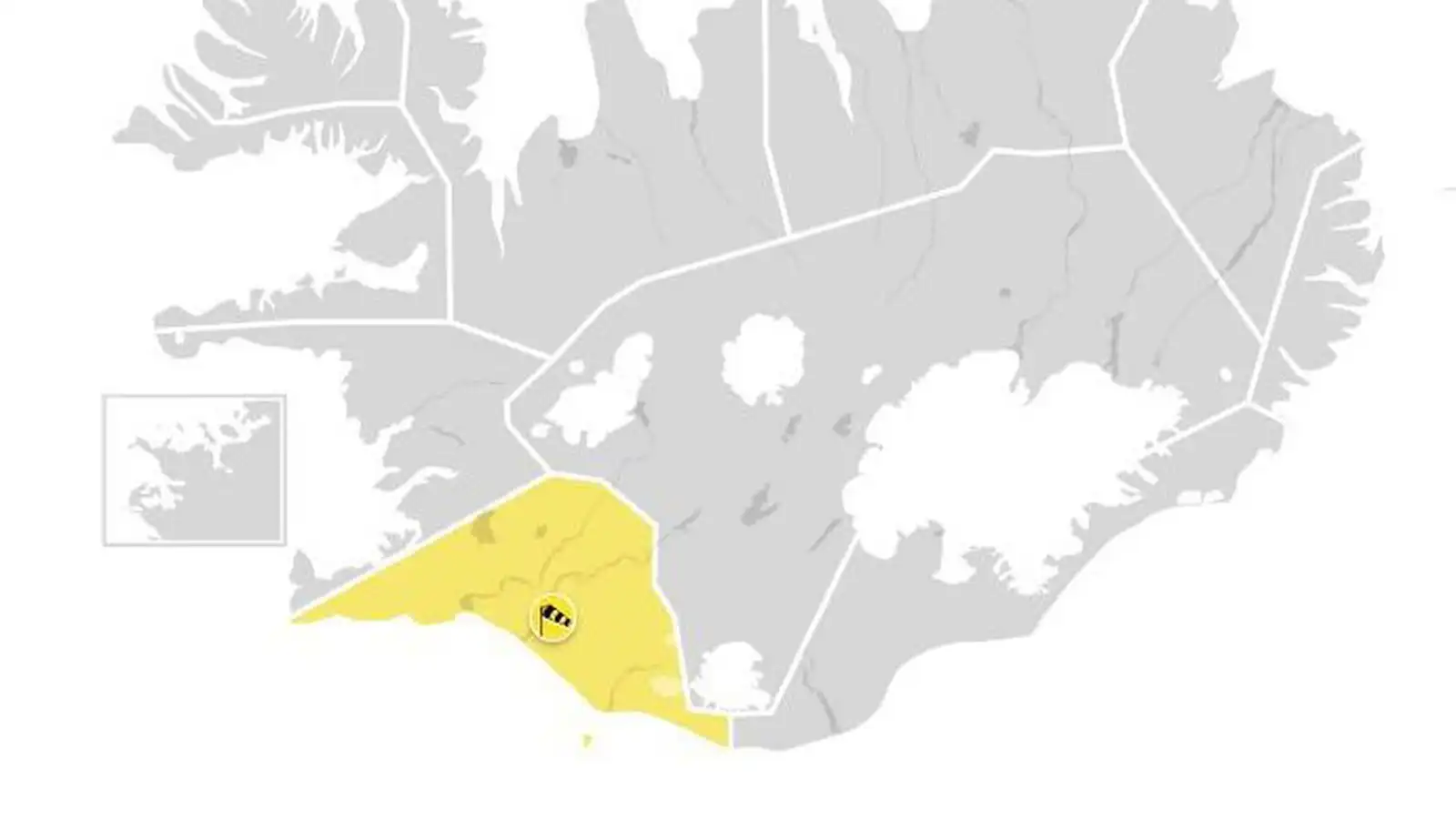 Sú gula spókar sig á Suður­landi á morgun - Vísir