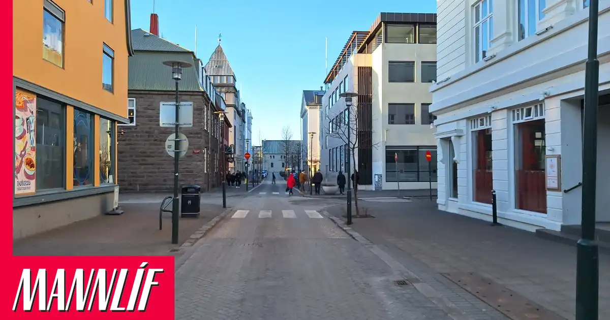 Svaf á götu í miðbænum