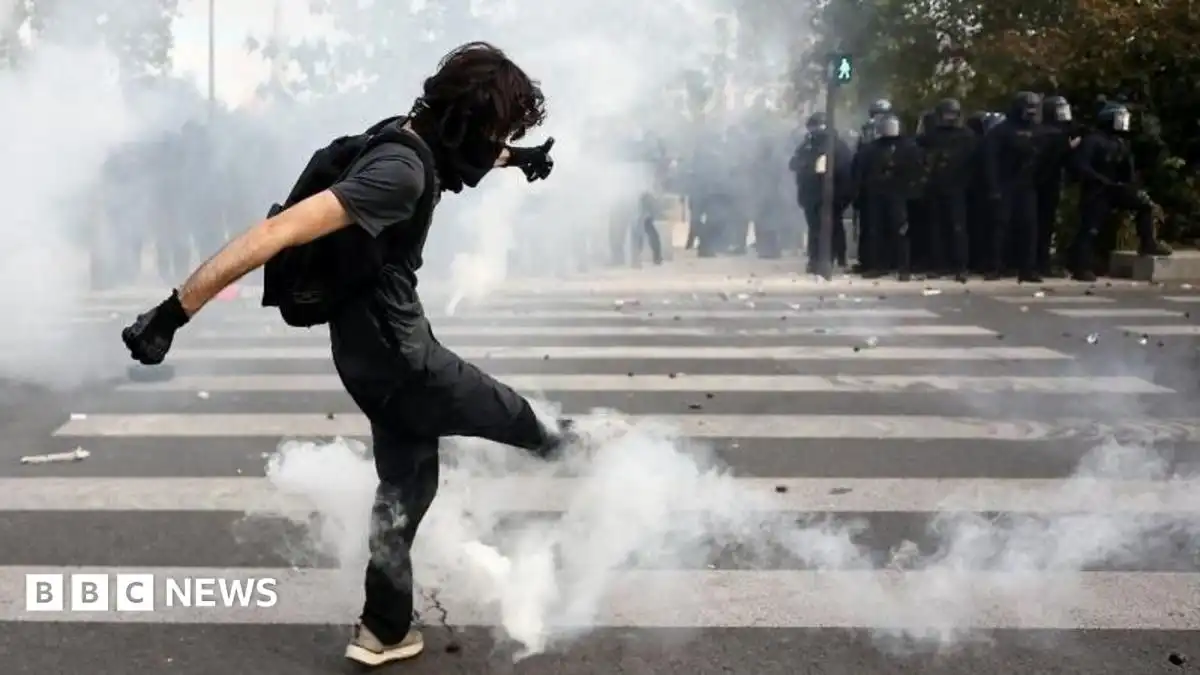 Tear gas in Paris and Marseille as school protests spread and grow across France