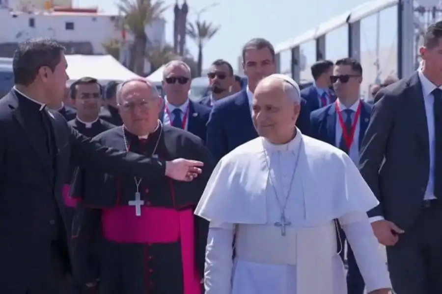 The Pope arrives in Gran Canaria