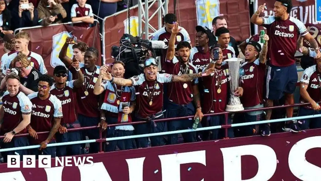 Thousands welcome home triumphant Aston Villa at victory parade