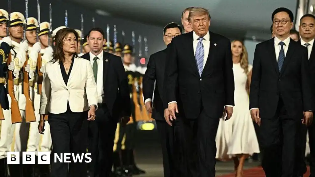 Trade, Iran and Taiwan on the agenda as Trump lands in China for high-stakes summit with Xi Jinping