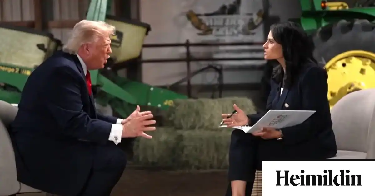 Trump rauk út úr viðtali: „Þú ert spillt eða heimsk“