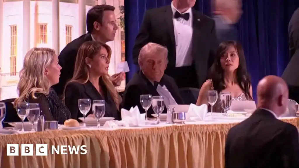 Trump rushed from White House correspondents' dinner after suspected gunshots heard