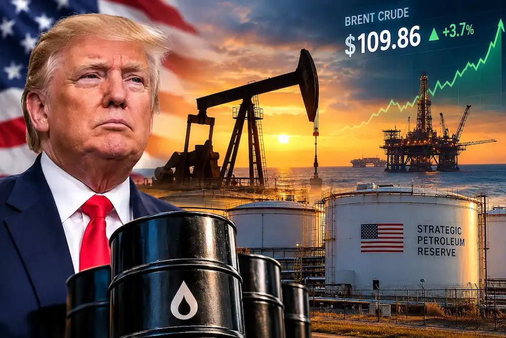 Trump-stjórnin hyggst lána 17 milljónir olíutunna úr neyðarbirgðum – olíuverð nálgast 110 dali