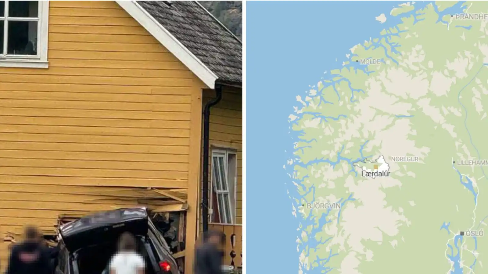 Tveir látnir eftir að bíl var ekið í hlið húss - Vísir