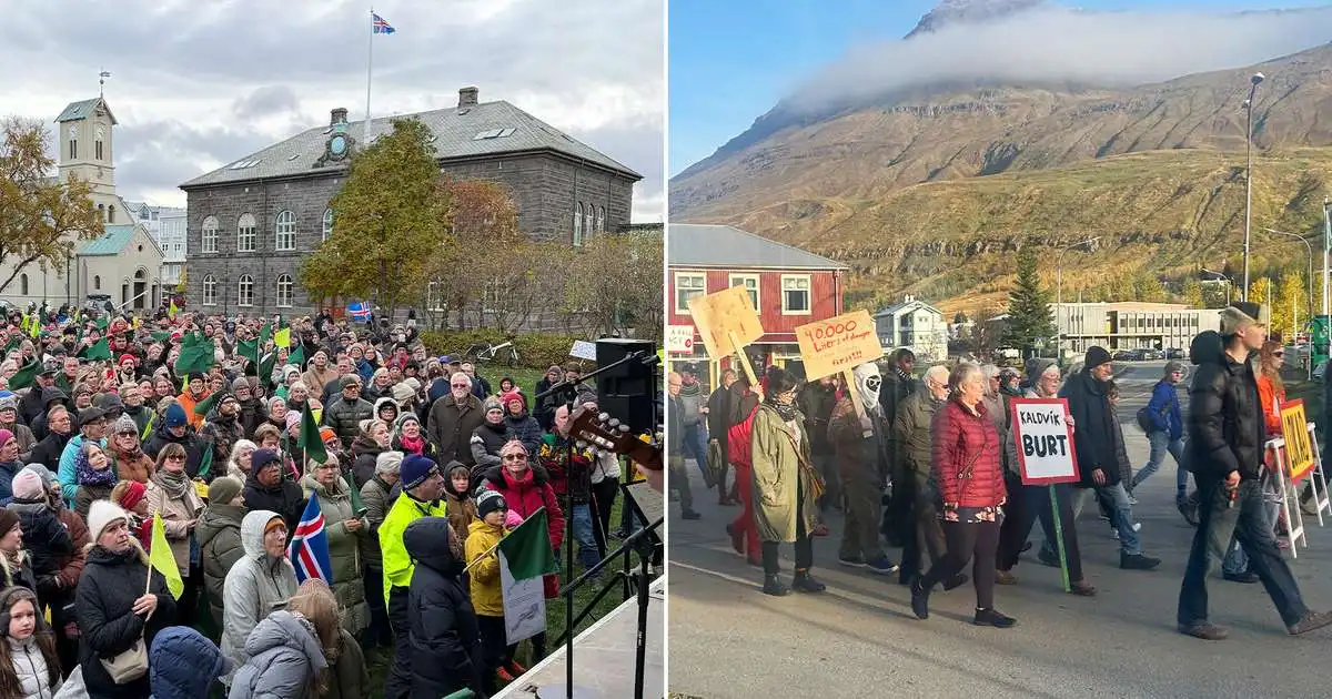 Tvenn mótmæli samtímis gegn sjókvíaeldi í Seyðisfirði