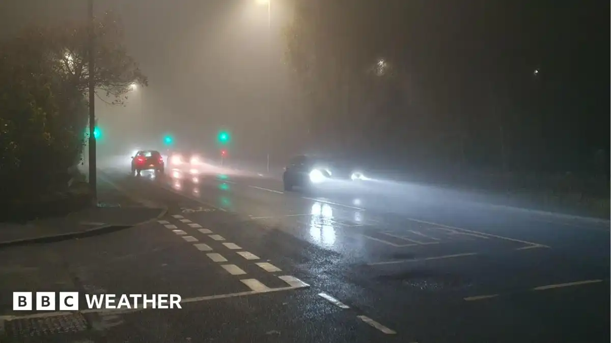 UK weather: hazardous driving conditions as fog warning issued by Met Office