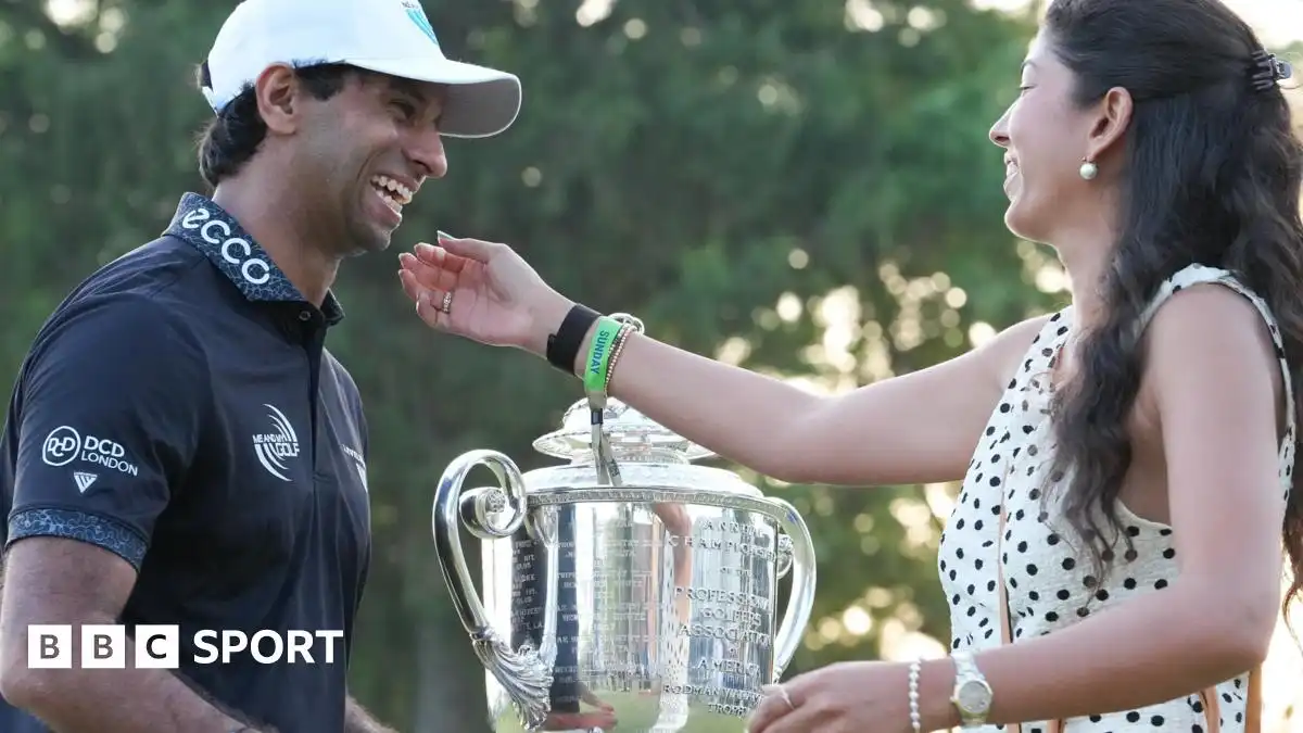 US PGA Championship 2026: England's Aaron Rai wins first major at Aronimink