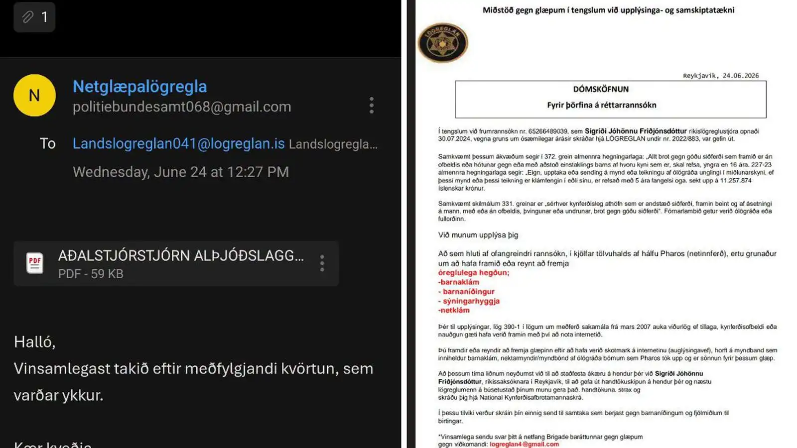 Vara við net­svikum í nafni „net­glæpalög­reglunnar“ - Vísir