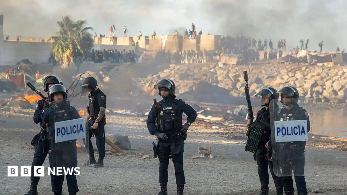 Violence breaks out in Ceuta as migrant crisis continues