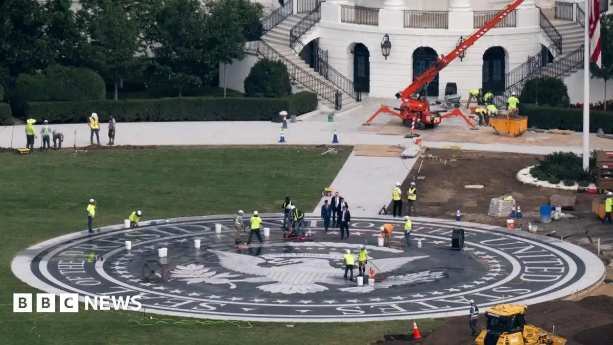 Watch: Another White House renovation? A look at Trump's new helipad