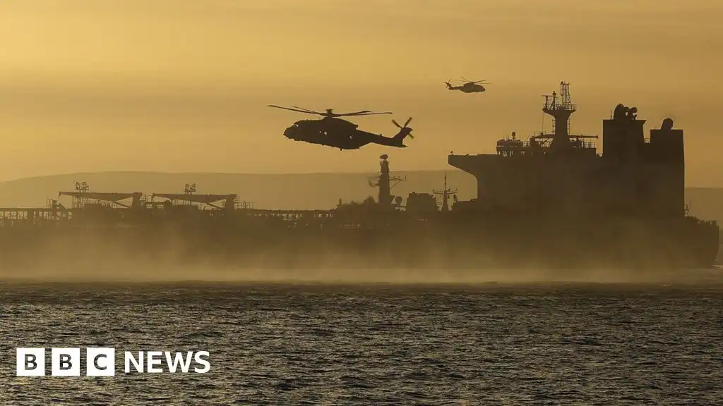 Watch: MOD video shows Russian shadow fleet tanker interception