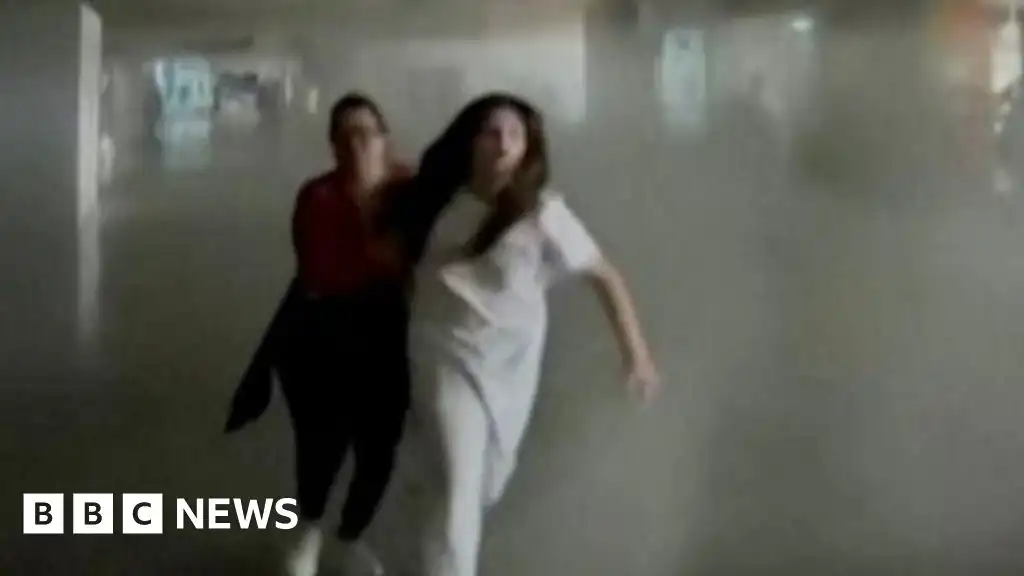 Watch: Moment earthquakes hit airport and buildings in Caracas