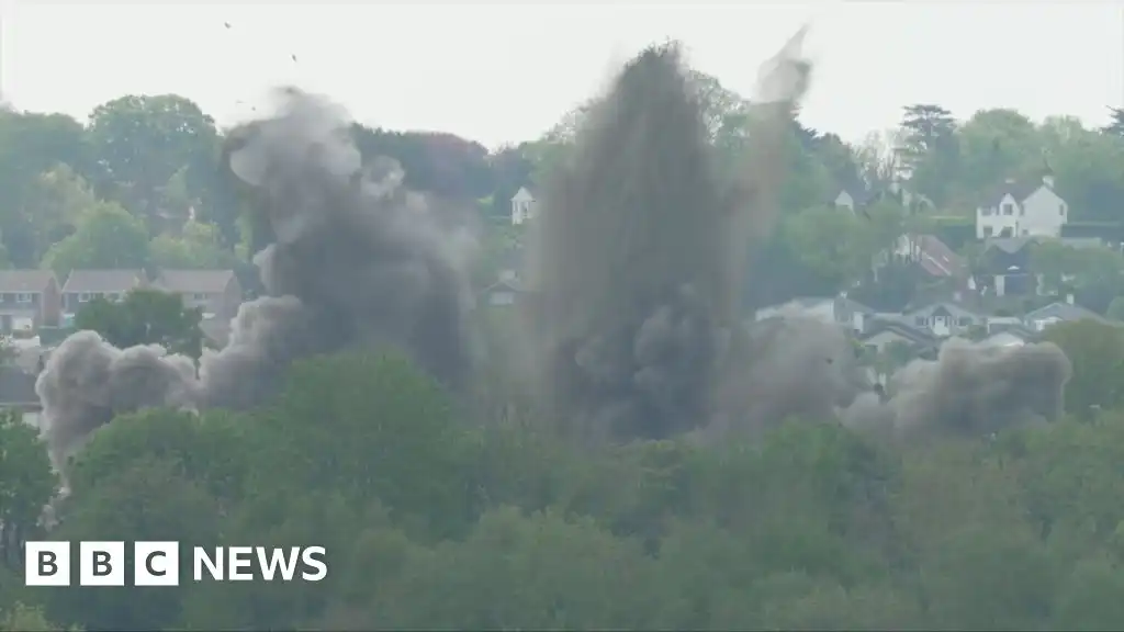 Watch: Moment of explosion as WW2 bomb disarmed in Plymouth