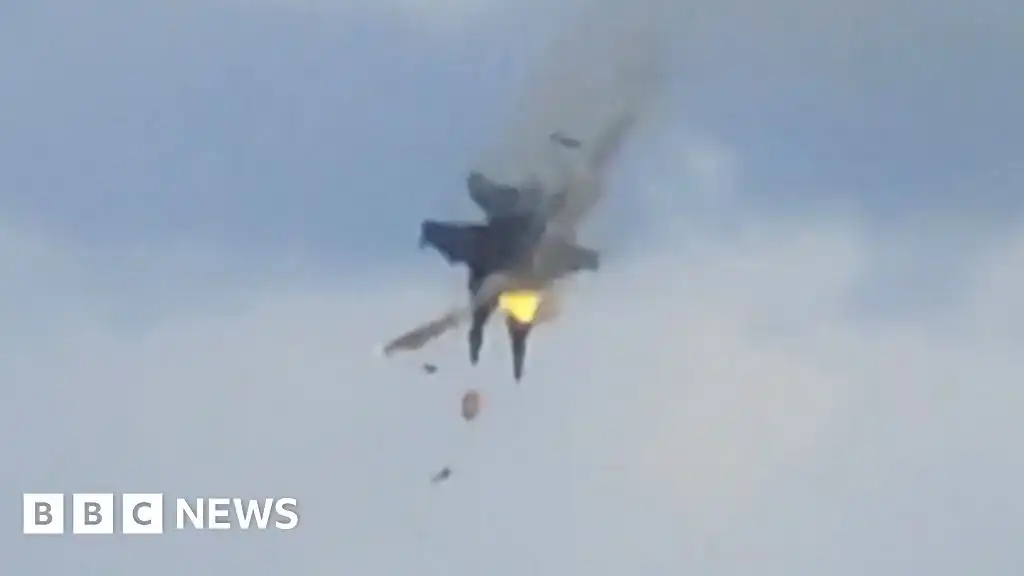 Watch: Moment two fighter jets collide mid-air during US air show