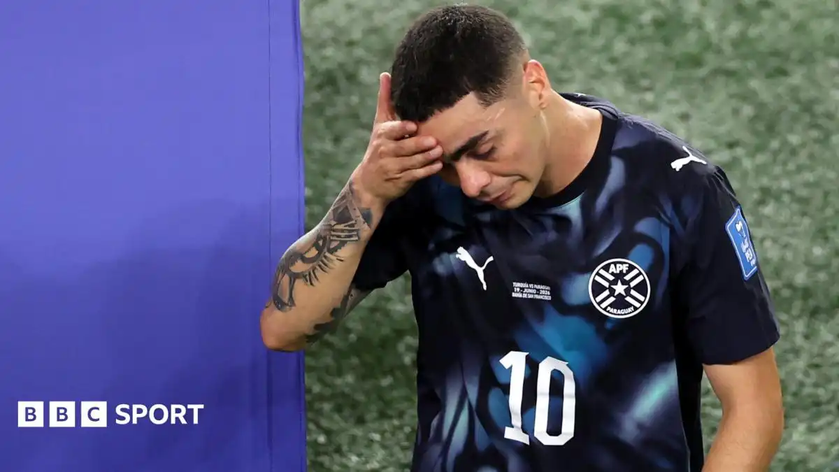 World Cup 2026: Paraguay's Miguel Almiron sent off for covering mouth while speaking to opponent