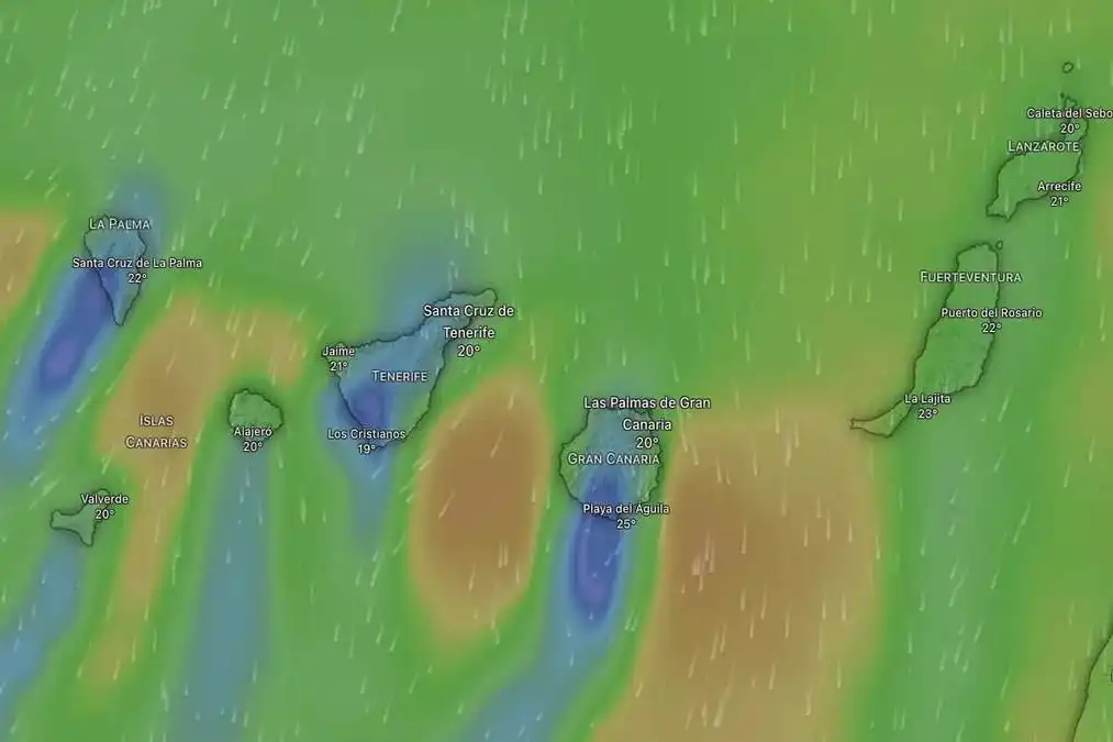 Yellow Weather Warnings extended in the Canary Islands for this weekend